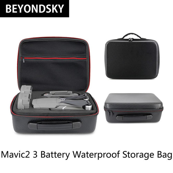 DJI Mavic2 3 Battery Storage Box Drone Accessories Dedicated PU Suitcase Black Waterproof Shoulder Bag For Mavic 2 Quadcopter