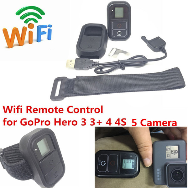 Freeshipping Accessories Mount Remote Control+Wireless RC Charging Cable + wrist belt For GoPro hero 5 4 Session 3+ 3 black edition