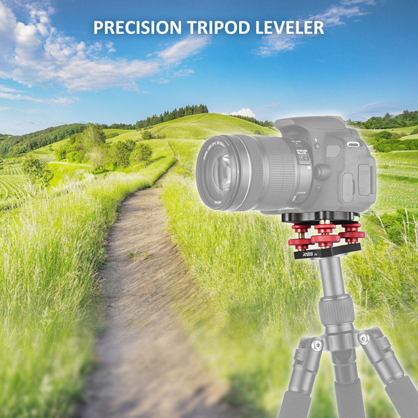 tripod head Andoer LP-64 Camera Tripod Head Leveling Base Tri-wheel Precision Leveler w/ Bubble Level 3/8