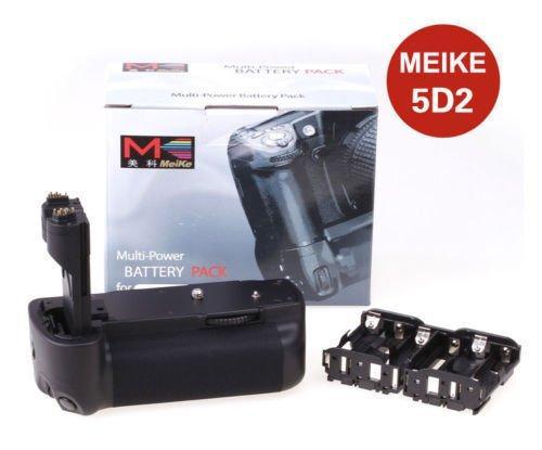 New Durable Multi Battery Holder Grip Meike MK-5D2 for Canon 5D Mark II 5D2 as BG-E6