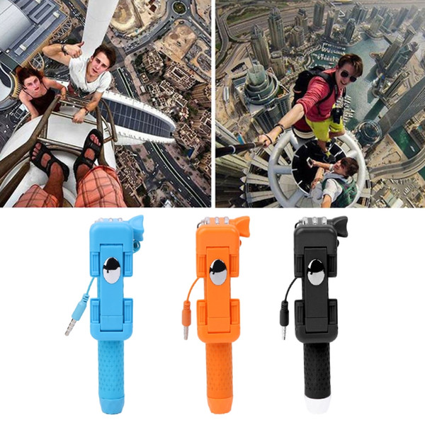 270 Degree Rotation Pocket-size Folding Selfie Stick With Wire Control Button