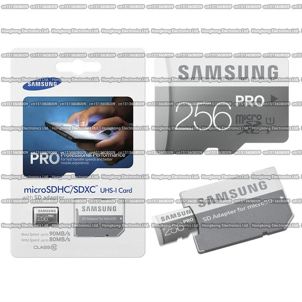 8G/16GB/32GB/64GB/128GB/256GB Original Samsung PRO micro sd card Class10/Tablet PC TF card/memory card/SDXC/SDHC card 90MB/S