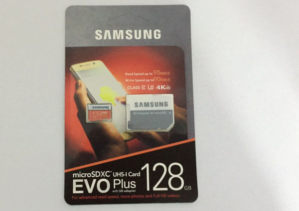 DHL shipping 8G/16GB/32GB/64GB/128GB/256GB Original Samsung EVO+ Plus micro sd card U3/smartphone TF card/Tablet PC SDXC Storage card 95MB