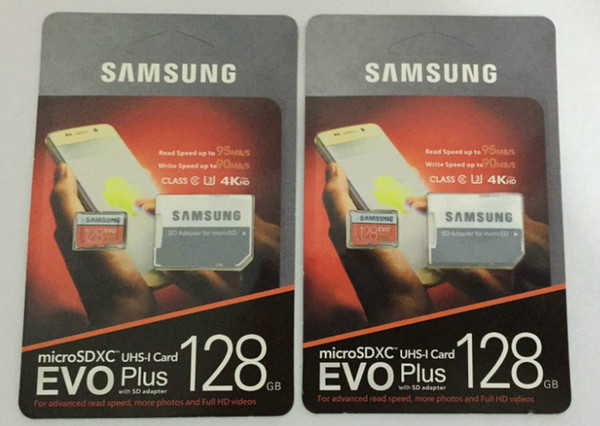 16G/32GB/64GB/128GB/256GB Original Samsung EVO+ Plus micro sd card U3/smartphone TF card/Tablet PC SDXC Storage card 95MB