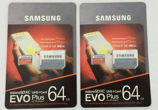 8GB/16GB/32GB/64GB/128GB/256GB Original Samsung EVO+ Plus micro sd card U3/smartphone TF card/Tablet PC SDXC Storage card 95MB