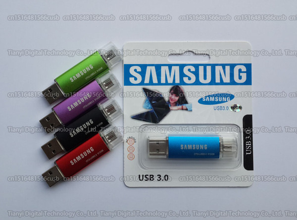 8GB/16GB/32GB/64GB/128GB/256GB Samsung OTG usb flash drive/USB3.0 pendrive/OTG flash Memory stick/High quality U disk