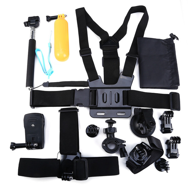 13 in 1 Outdoor Sports Action Camera Accessories Kit for Hero 4 3+ 3 2 Sj4000 SJ5000 SJ6000 SJ7000 Xiaomi Yi Soocoo S60 S70