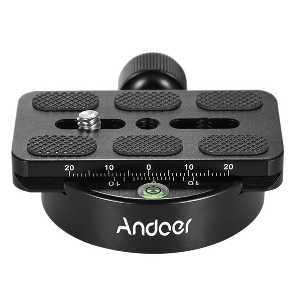 tripod head Andoer KZ-40 Universal Aluminum Alloy Tripod Head Disc Clamp Adapter w/ PU-70 Quick Release Plate Compatible for Arca Swiss