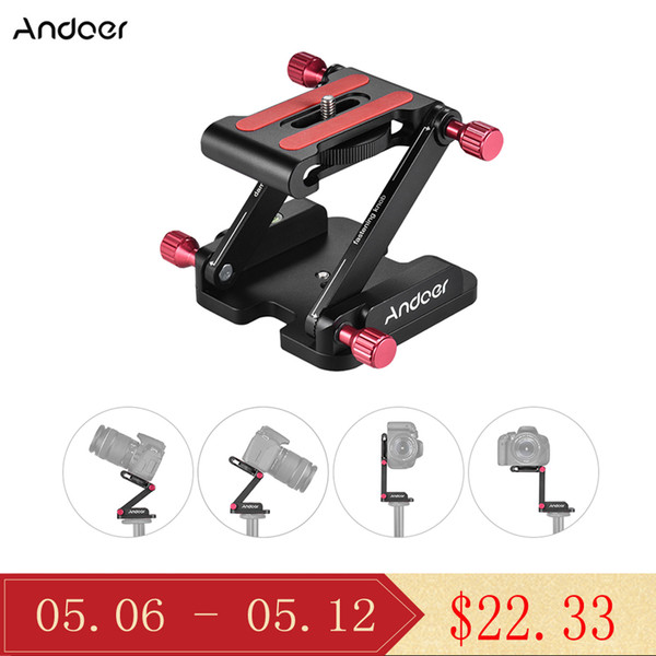 Tripod Heads Andoer Z Flex Tilt Head Folding Quick Release Plate Camera Ball Head Stand Max Load 3.5kg for DSLR Tripod Slider