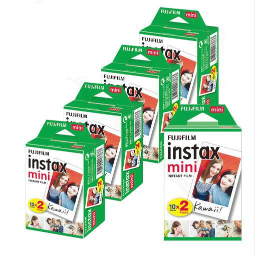 20 Sheets Fujifilm Instax Mini 8 film for Fuji 7s 9 70 25 50s 90 Instant Photo Camera White FilmShare SP-1 SP-2