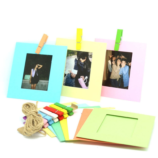 Paper Photo Frame Set For Fujifilm Instax Polaroid Mini Films 10 Pcs