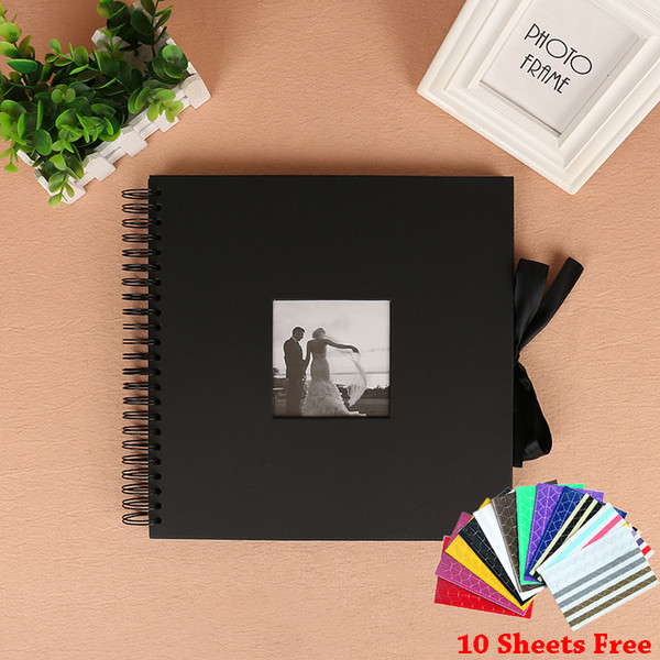 18 Inch DIY Coil Bow Photo Film Album Postcard Hand-pasted Couple Retro Baby Wedding Picture Sticker Album Customization Gift