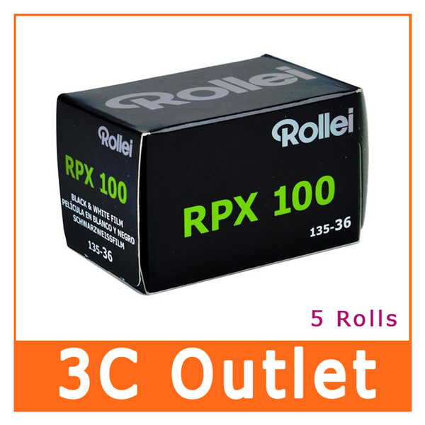 5 Rolls Rollei RPX 100 Black And White 135 Film 35mm 36exp