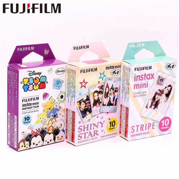 Fujifilm 30 sheets Instax TSUM TSUM+SHINY STAR+STRIPE Instant Film photo paper for Instax Mini 8 7s 25 50s 90 9 SP-1 SP-2 Camera