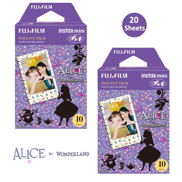 Fujifilm Instax Mini Color Film 20 Prints (2 Packs) Alice in Wonderland Fuji Instant Picture for 8 90 25 70 Photo Camera SP-2