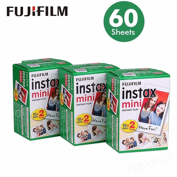 Fujifilm Instax Mini Film White Edge 60 Sheets/Packs Photo Paper for Fuji instant camera 8/7s/25/50/90/sp-1/sp-2 with Package