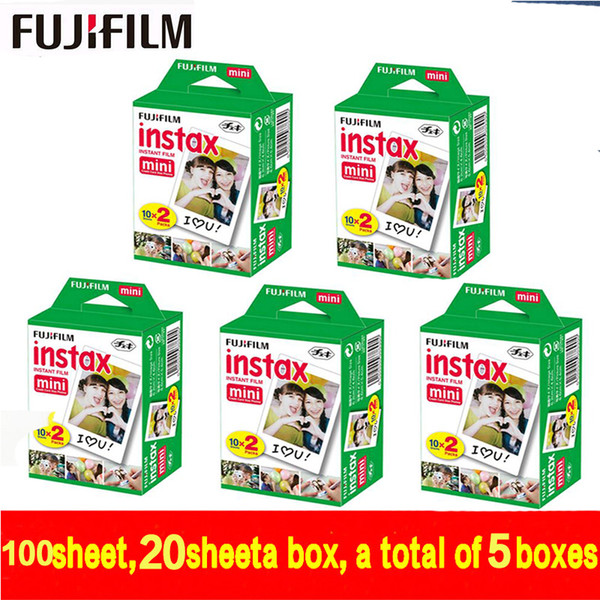 Original Fujifilm Fuji Instax Mini White Film 100 Sheet Instant Photo Paper For Instax Mini 8 7s 25 50s 55 SP-1 Camera free ship