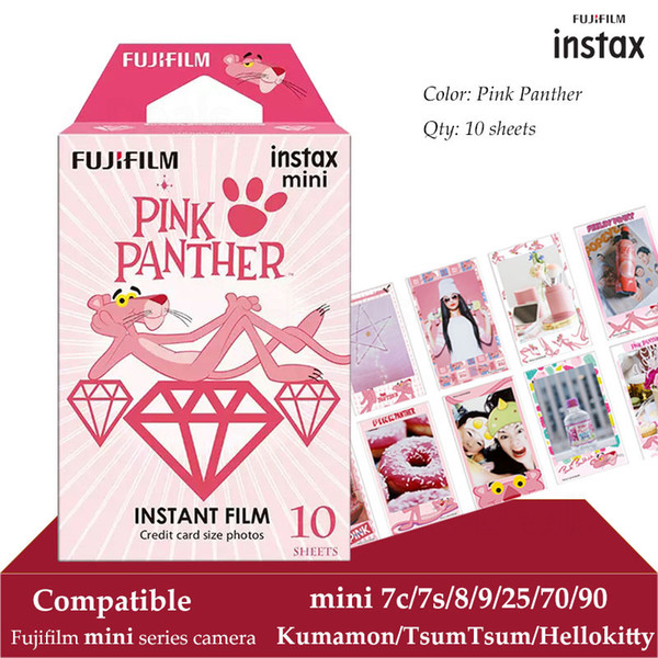 New Instax Mini Film Pink Panther 10 Sheets for Instax Mini 9 8 7s 70 90 25 Instant Polariod Camera Phone Printer SP2 1