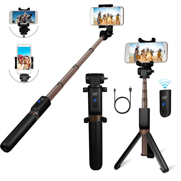 70CM Selfie Stick with Bluetooth Remote Monopod S9 S8 Extendable Tripod for iphone XS Max X Samsung Huawei