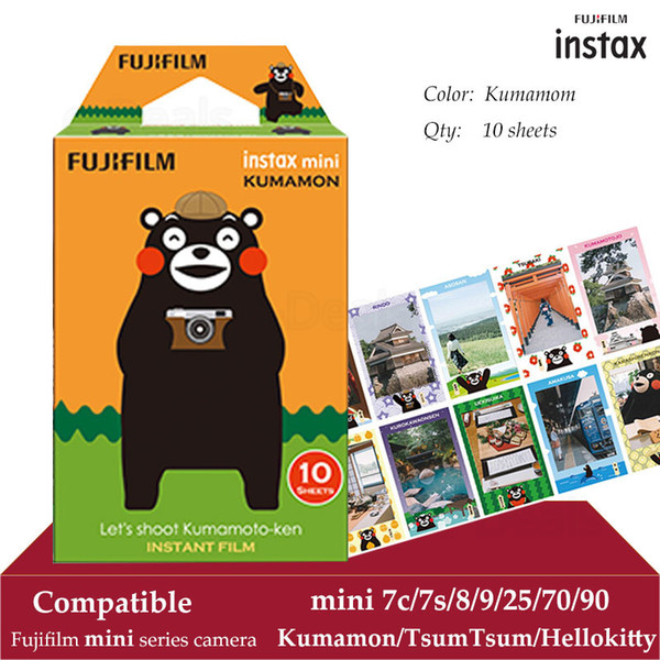 Instax Mini Film Kumamon 10 Sheets for Instax Mini 9 8 8+ 7s 70 90 25 Instant Polariod Camera Smartphone Printer SP-2 1