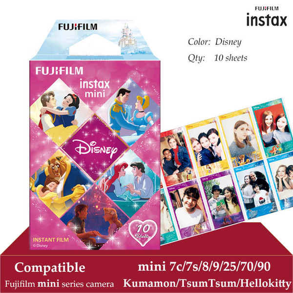 Instax Mini Film Princess10 Sheets fr Instax Mini 9 8 8+ 7s 70 90 25 Instant Polariod Camera Smartphone Printer SP2 SP1