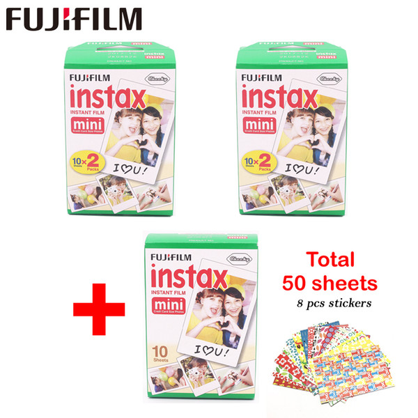 Genuine Fujifilm Instax Mini Film White Edge 50 Sheets For Fuji Instax mini 8 7s 25 50 90 SP1 Instant Camera Photo Film Paper