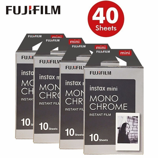 New Fujifilm Instax Mini 8 Film Monochrome 40sheets For Mini 300 7s 50s 50i 90 25 Share SP-1 Instant Photo Camera