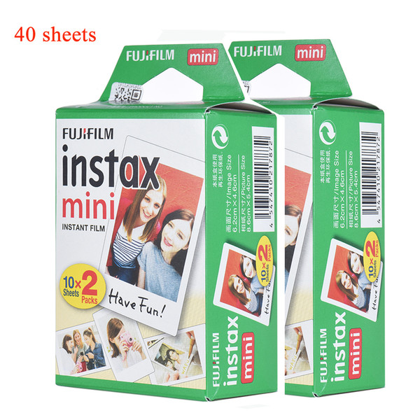 40 Sheets Fujifilm Instax Mini White Film Photo Paper Snapshot Album Instant Print for Fujifilm Instax Mini 8/ 9/ 7s/ 25/ 90