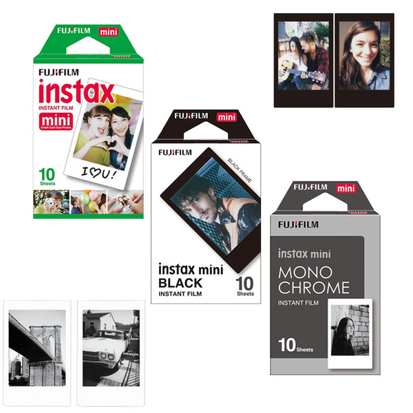 Fuji Fujifilm Instax Mini 8 Film Monochrome Mono/ Black /White Instant Film 30 pcs for Mini 8 70 Plus 90 25 Camera SP-1 SP-2