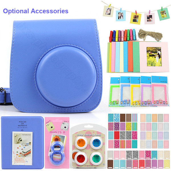 5 Color Camera Accssories Set for Fujifilm Instax Mini 9 Instant Film Camera, Including Carry Bag/Photo Album/Stickers/Lens etc.