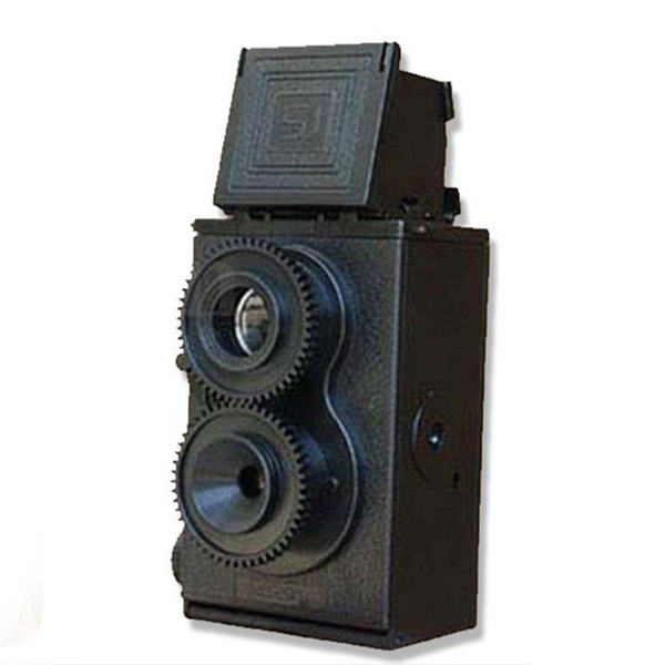 Fashion Black DIY Twin Lens Reflex TLR 35mm Lomo Film Camera Kit Classic Play Hobby Photo Toy Gift