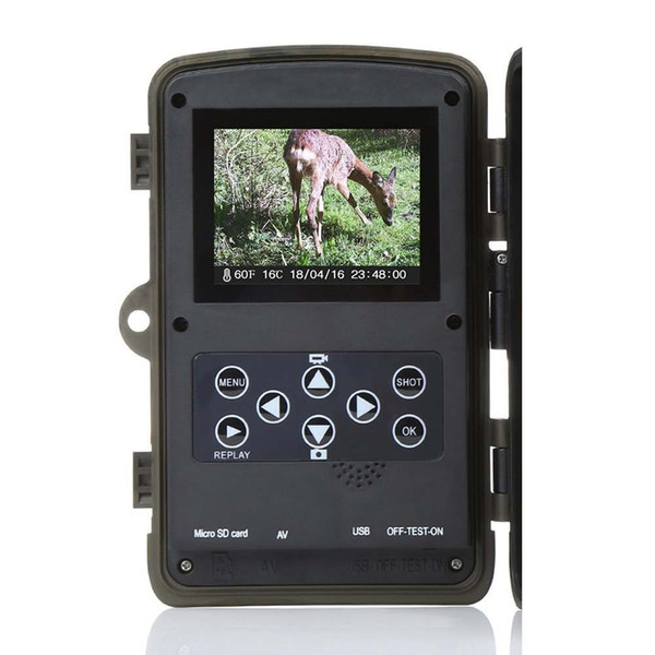 Wholesale-Low Glow Black Infrared Trail & Game Scouting Camera 12MP 1080P Detection Range 80ft Night Vision 65ft IP56 Waterproof Cam