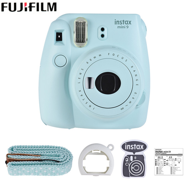 New 5 Colors Fujifilm Instax Mini 9 Instant Camera Photo Camera Film Cam with Green/ White/ Blue/ Pink