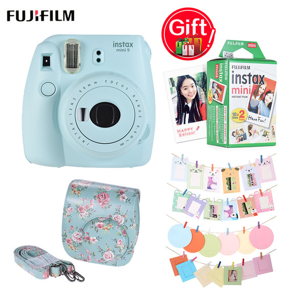 Instax Mini 9 Camera + 20 Sheets Mini 8 9 Instant Film +32pcs Camera Accessories + 8 Instax Case Bag