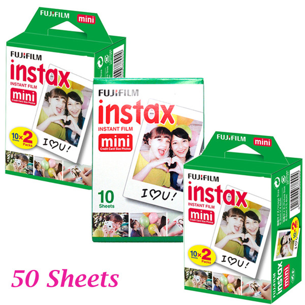 50pcs Fujifilm Fuji Instax Mini 8 Instant Film White Sheet for Polaroid 7s 8 10 20 25 50s 50i SP1 Fujifilm Instax Mini Camera