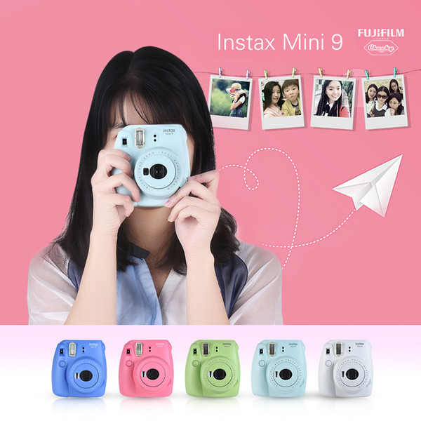 New 5 Colors Fujifilm Instax Mini 9 Instant Camera Photo Camera combined 20 Sheets Fujifilm Instax Mini White Film Photo Paper