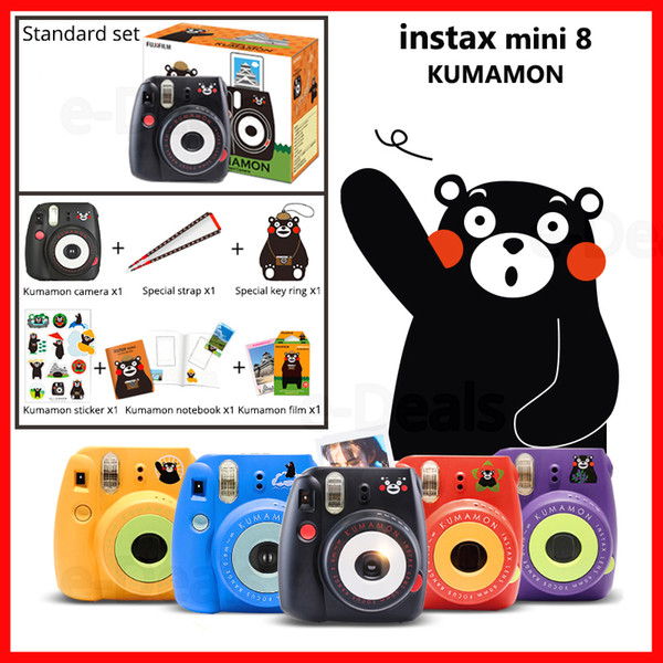 Instax Mini 8 KUMAMON Camera Set, Instant Kumanon Camera with Kumanon Film+Notebook+Stickers+Special Key Ring+Strap