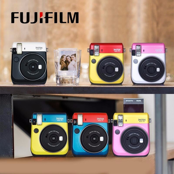 6 colors blocking Instax Mini 70 Instant Photo Camera Red Black Blue Yellow White Gold