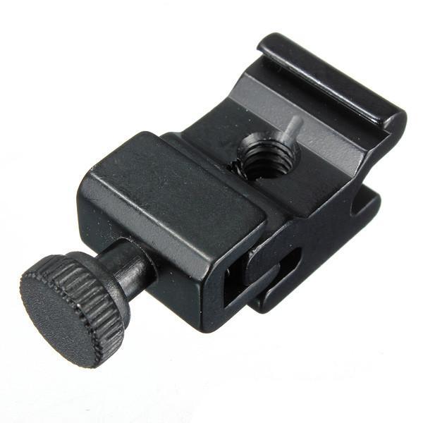 Metal Camera Flash Hot Shoe Mount Adapter with 1/4 Screw Adapter Seat Block to Flash Bracket Holder for Camera Tripod