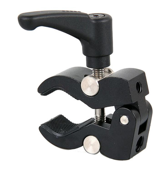 Camera Photography Friction Clip Arm Clamp Holder Mount Standard Ball Head 1/4 3/8 Screw Holes for Camera Flash Holder Bracket