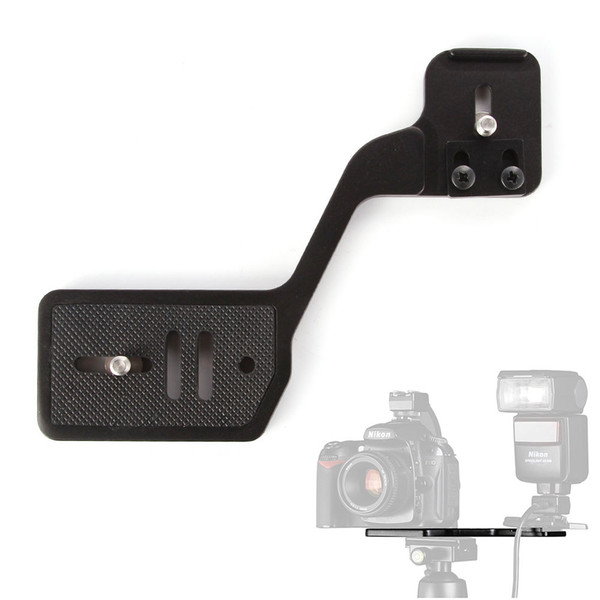 Aluminum Vertical Flash Camera Bracket Dual 1/4