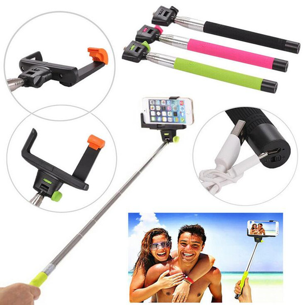 Extendable Selfie Stick Monopod Tripod z07-5 with Built-in Bluetooth Portrait Remote Wireless Shutter for iPhone 4 5 6 SamSung s4 s5 HTC LG