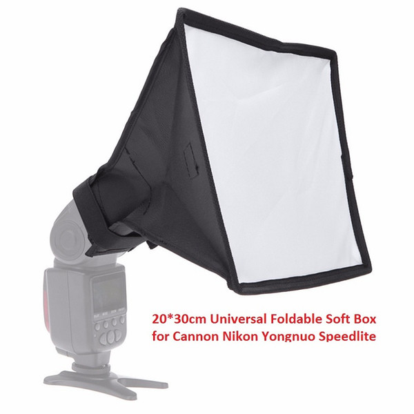 20*30cm Universal Foldable Flash Diffuser 20x30cm Soft Box Photo Studio Accessories for Canon Nikon Sony Most External Flash Light Speedlite