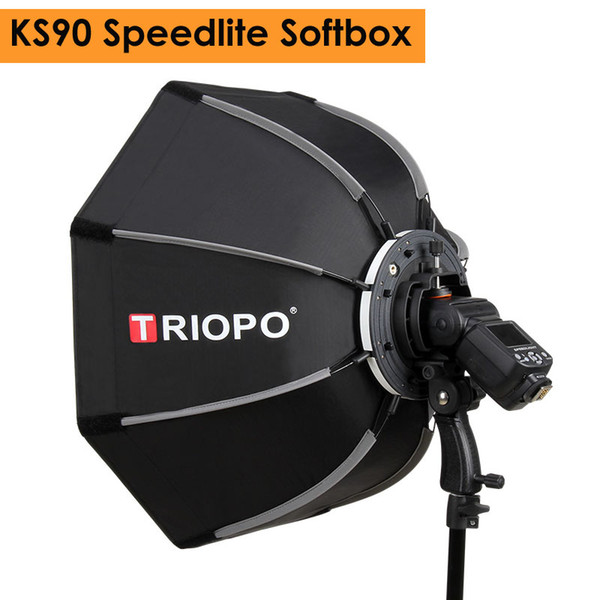 Triopo 90cm Photo Portable Outdoor Speedlite Flash Octagon Umbrella Softbox for Godox V860II TT600 YN560IV YN568EX TR-988