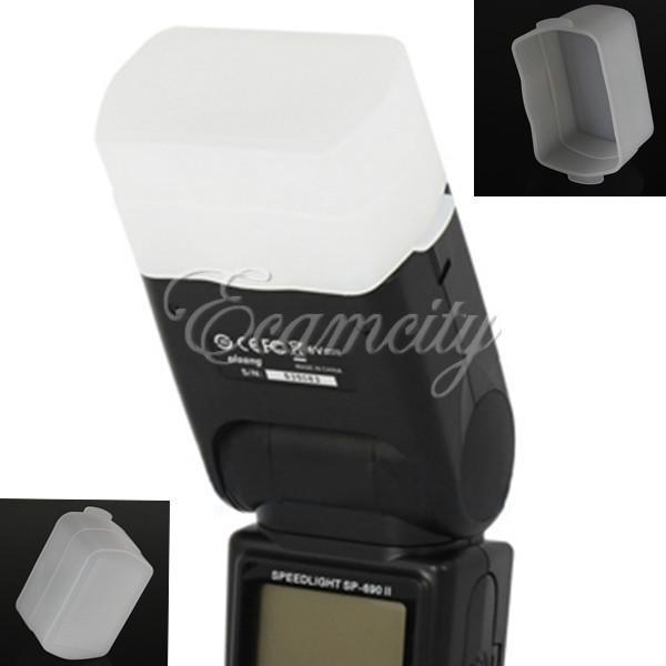 High Quality White Bounce Flash Diffuser Cap Cover Box for Canon Speedlight 580EX 580EXII For YONGNUO YN560II For YN565EX order<$18no track