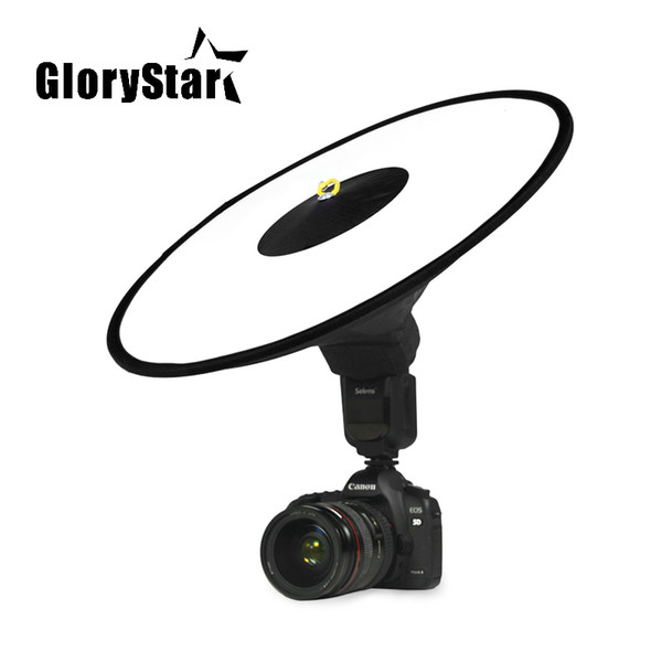 45cm Collapsible Beauty Dish Flash Diffuser for Speedlite Studio Portrait Catchlights Lightweight Photographic Equipments