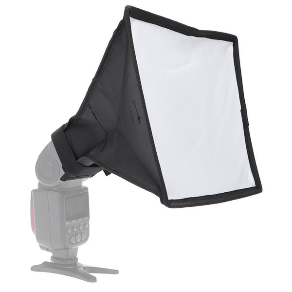 Andoer 20 * 30cm / 7.9 * 11.8in Portable Photography Mini Flash Diffuser Softbox Kit for DSLR Speedlite Flash