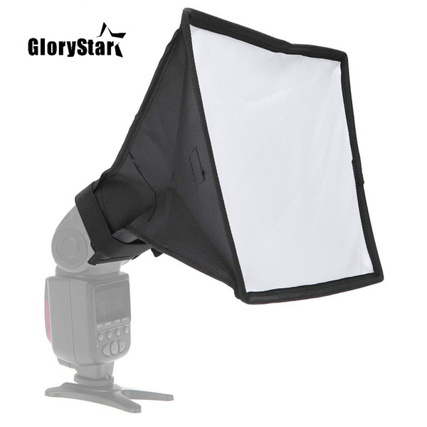 GloryStar 20 * 30cm / 7.9 * 11.8in Portable Photography Flash Diffuser Mini Softbox Kit for DSLR Speedlite Flash