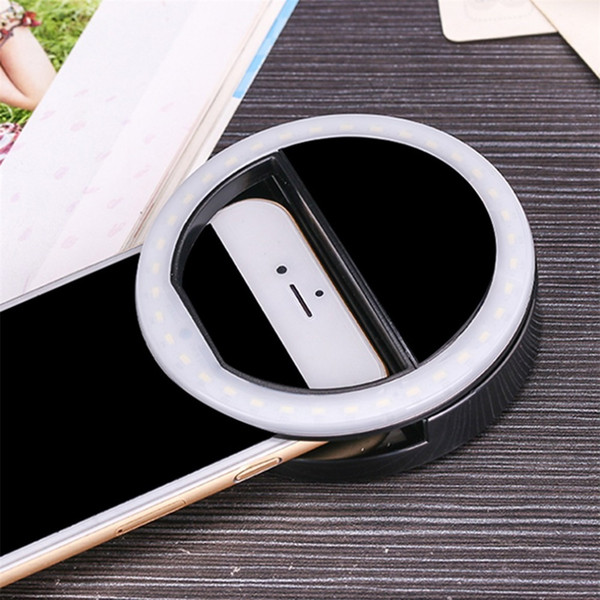 Portable Phone Selfie LED Ring Light Spotlight LED Flash Light Universal Selfie Luminous Clip Lens Flash for iPhone for