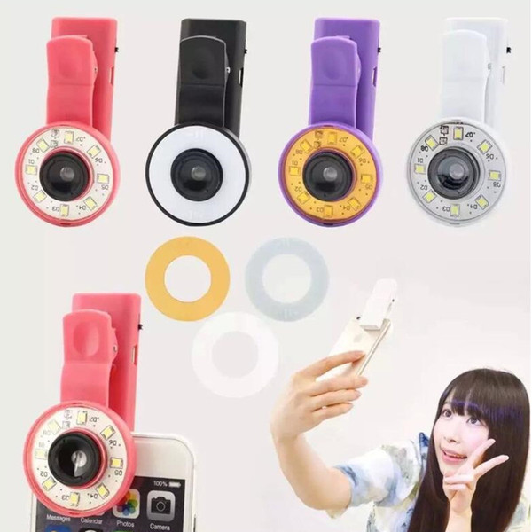 Universal Selfie Filter LED Flash Fill Light Clip Camera Micro-lens Enhancing Highlight External Rechargeable Flashlight for All Smart Phone